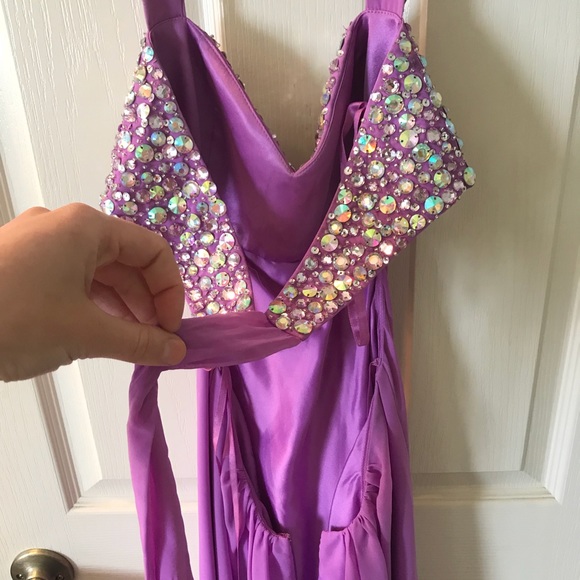 Bright purple prom dress - Picture 3 of 7